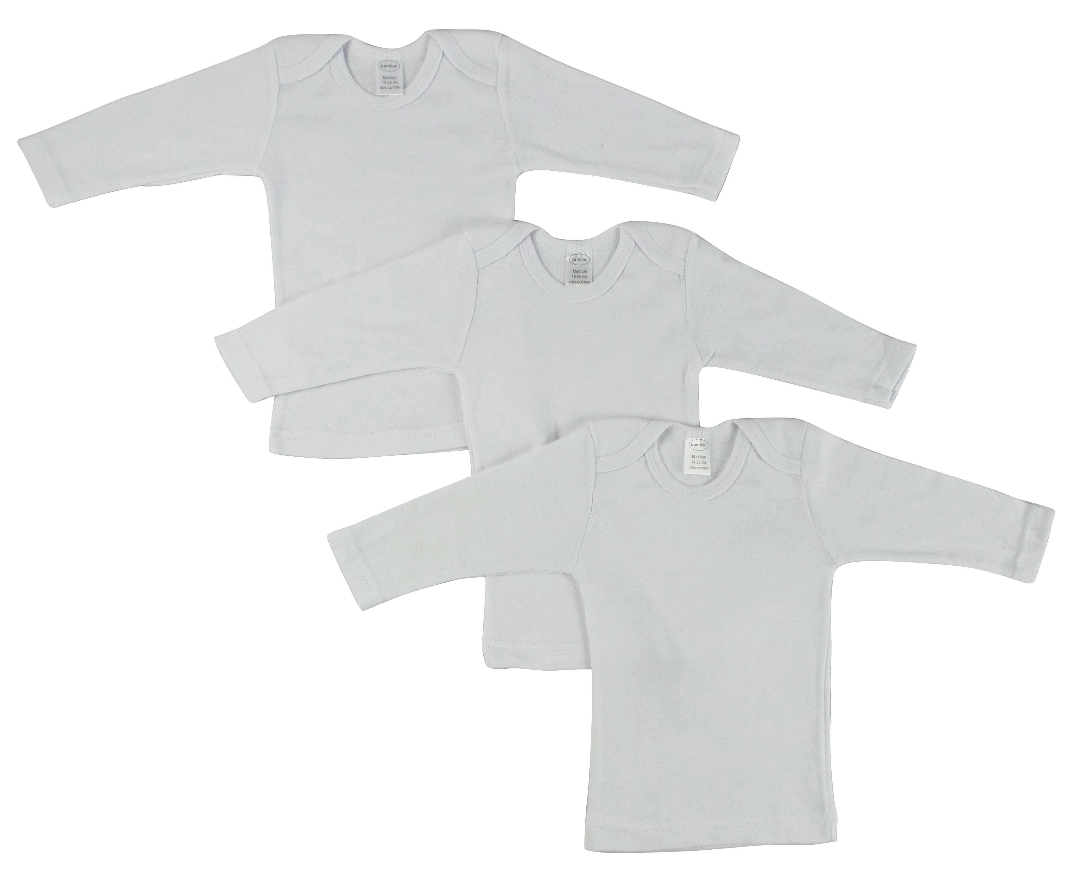 Bambini Infant Wear inc. - Wholesale T-shirt – Baby - Bambini Long Sleeve White Lap T-shirt