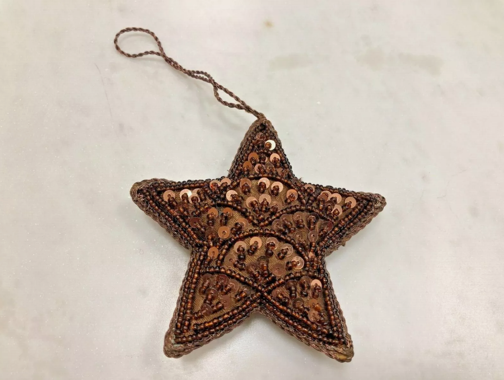 The Paper High Gift Company Limited – Engroshandel Pynt – Brun/Bronze Hængende Pailletstjerne0