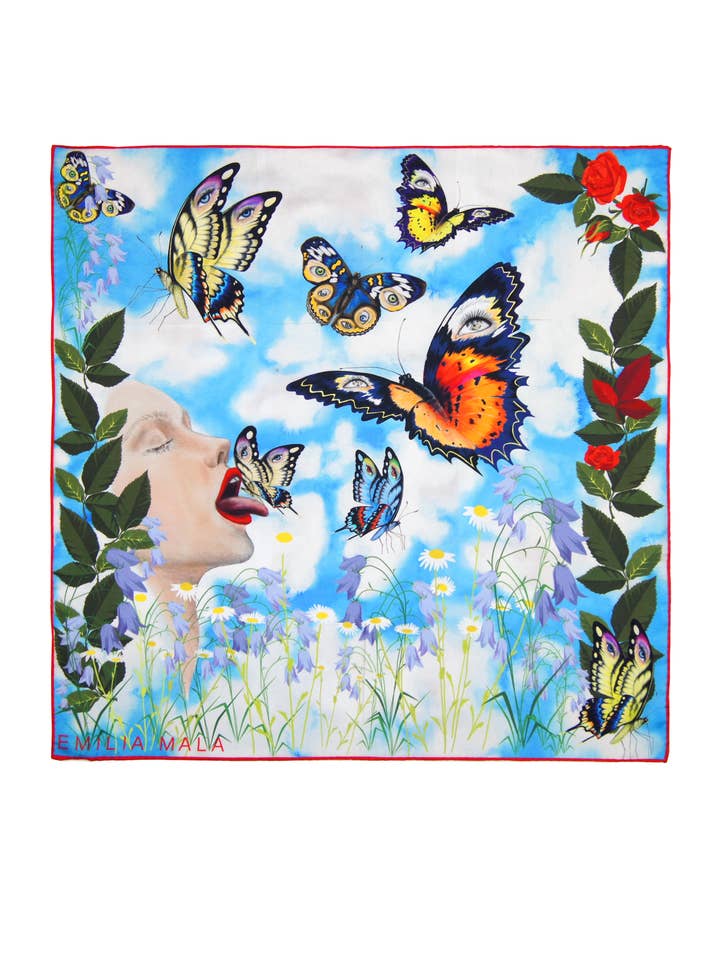 420 Silk Scarf-Day for wholesale by Emilia Mala