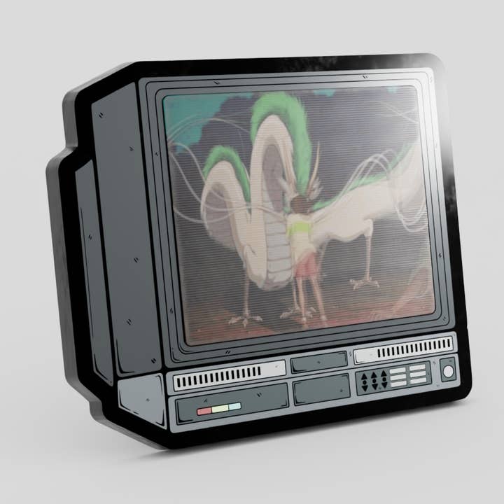 Pin de Esmalte Lenticular Haku CRTV de 2,5" por atacado de GoopyGoblins