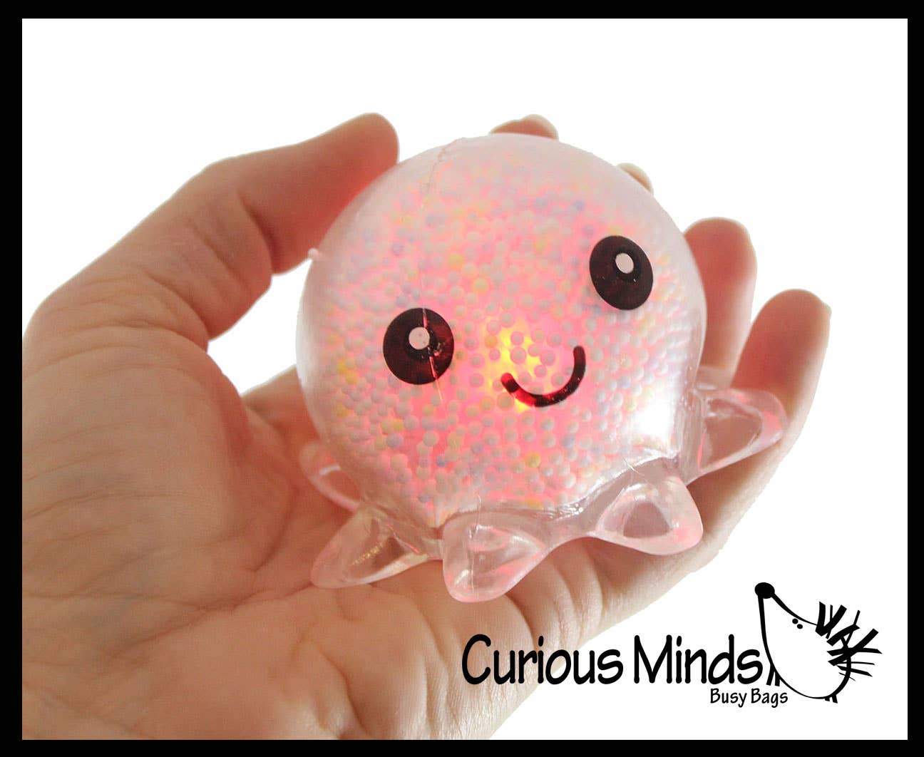 Curious Minds Toys – wholesale Fidget Toy - Barn – 1 Light Up Octopus - Luft och frigolit Bead Filled Squeeze13