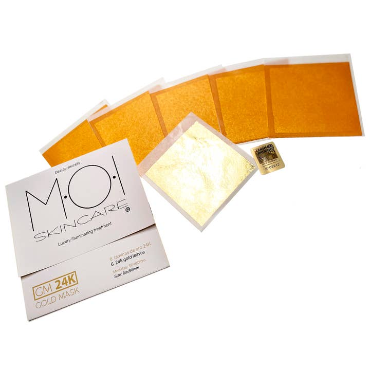 sesioMWorld - M·O·I Professional - Wholesale Skincare Face Mask - Complete facial treatment with GOLD MASK gold foil1