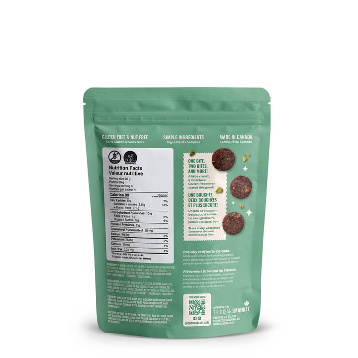 Goodbake - Wholesale Brownie - Roasted Pumpkin Seeds Crunchy Brownie Snack Pack (80gr)1