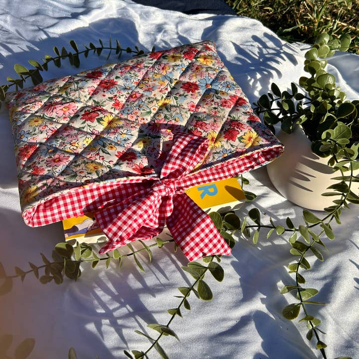 DaintyLuxeAU - Wholesale Book cover - Red Floral Book Sleeve1