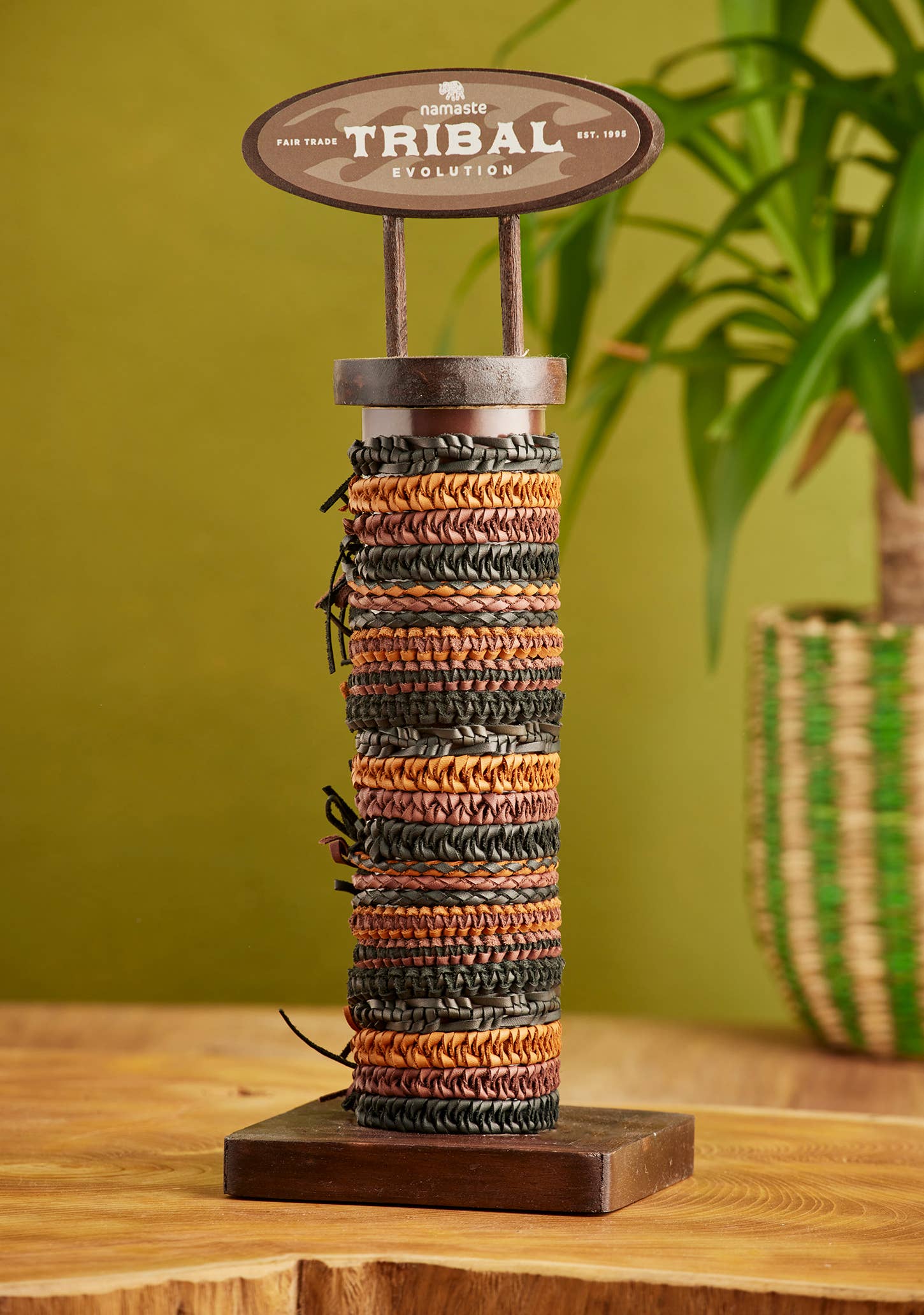 Namaste – wholesale Vävt/flätat armband – Vävd läderarmbandsvänskap, rullvisning0