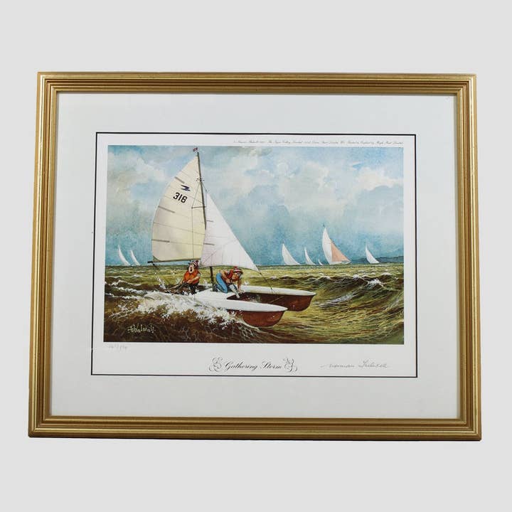 Stampa di "Gathering Storm" firmata da Thelwell per la vendita all'ingrosso da parte di Grays 1922