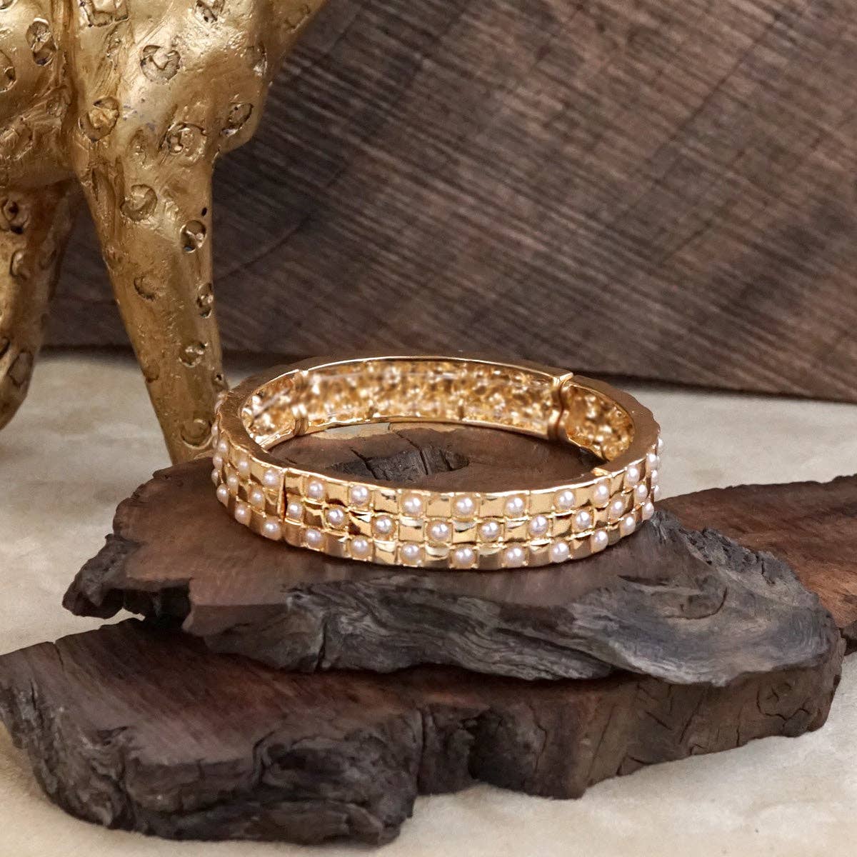 PennyLine inc - Vente Bracelet jonc - Luxe Check – Bracelet extensible en cristal à carreaux3