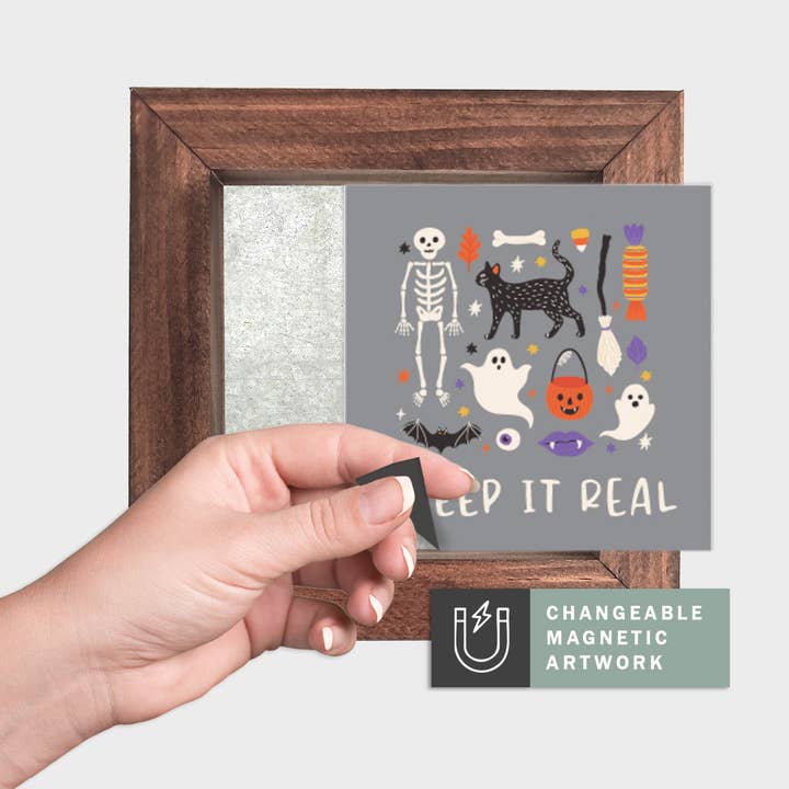 Inserto Decorativo Sazonal Magnético para Placa Intercambiável (Mini): Creep It Real | Halloween | Placa Magnética Vendida Separadamente por atacado de Simpler Seasons Decor