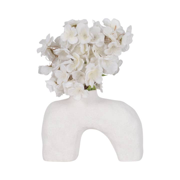 Sagebrook Home - Wholesale Vase - Ivory 6 in. Stoneware Novelty Casual Volcanic Vase