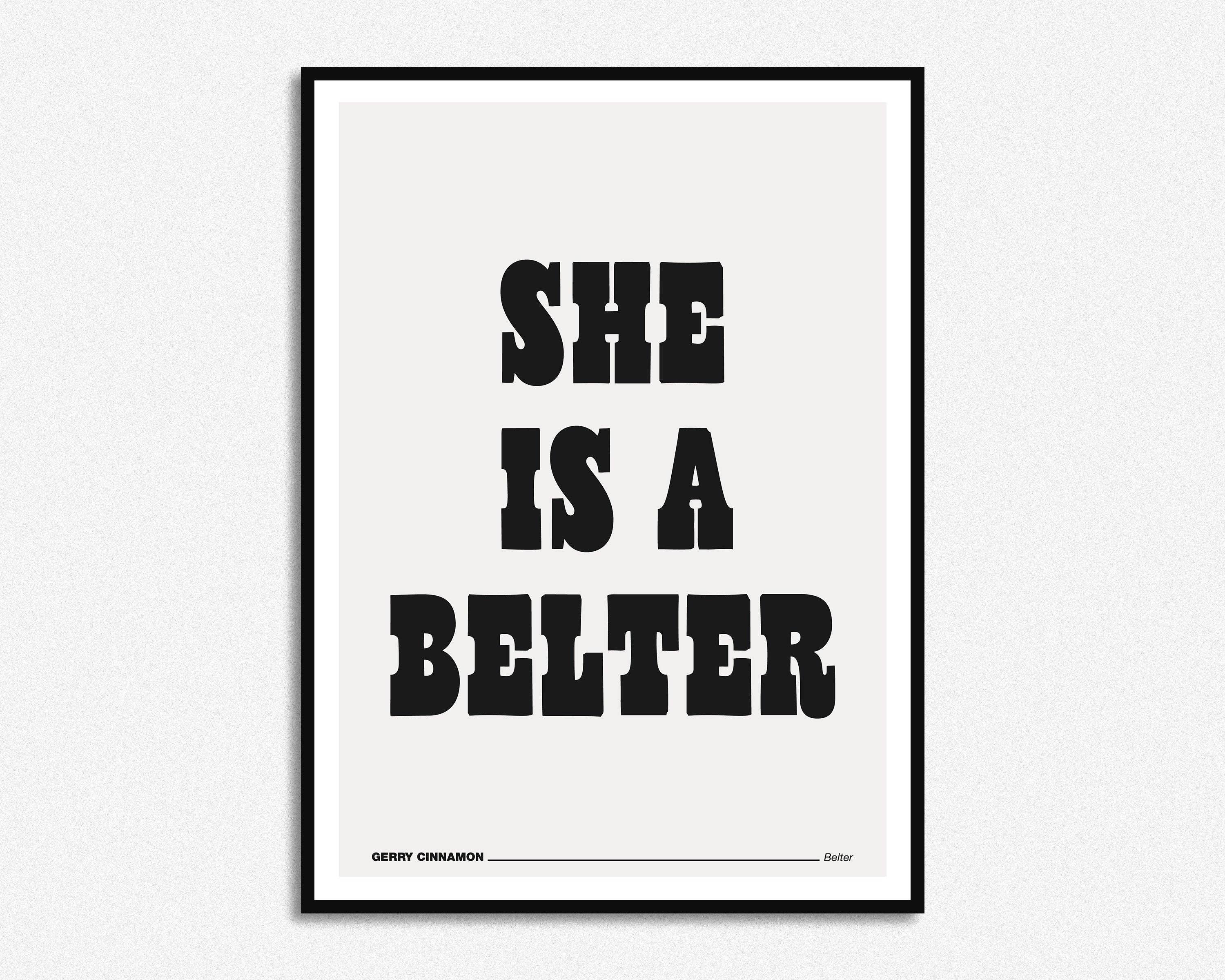 HollieGraphik - Wholesale Art Print - She Is A Belter Print1