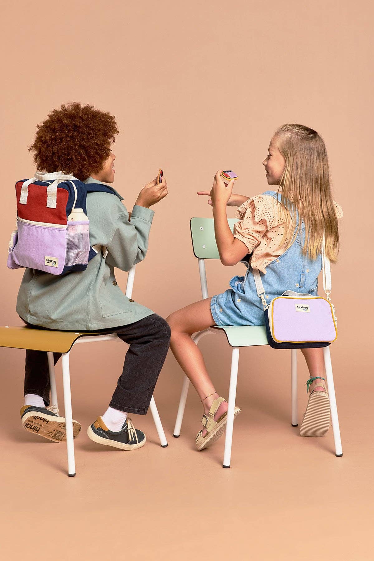 Hindbag - Vente Sac/boîte repas – enfant - Lunchbag enfant Elsa Tricolore Lilas3