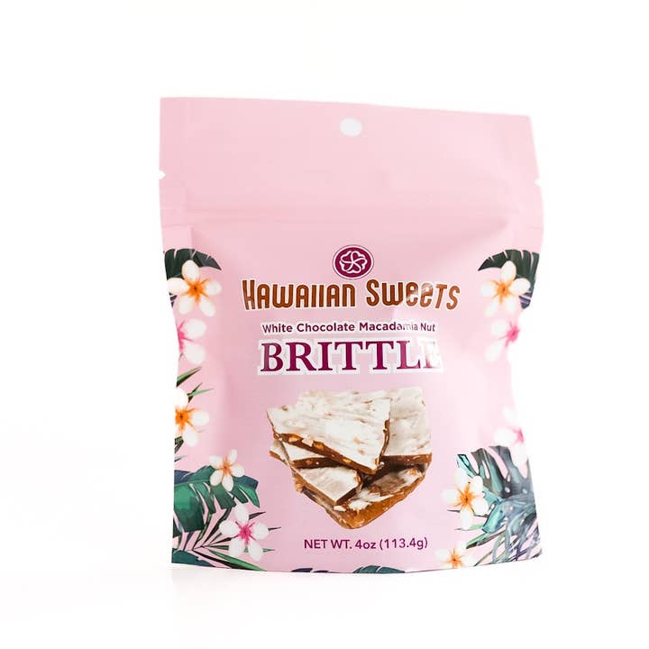 Hawaiian Sweets - Wholesale Brittle - Brittle Bag - ¼ LB -White Chocolate Macadamia Nut