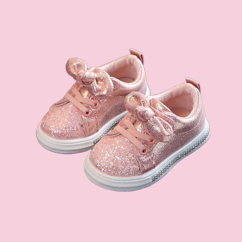 APHISON - Wholesale Lifestyle Sneakers - Kids - Children's Bow Sequined Casual Shoes0