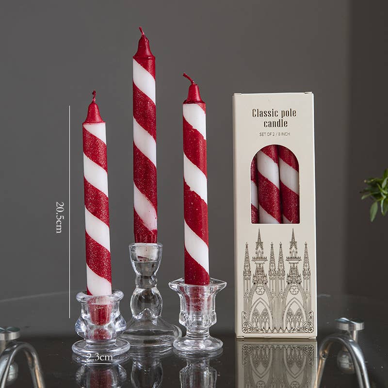 Candles Meta – Großhandel Konische Kerze/Kerzenhalter – 3 Stück 20 cm nordische Weihnachtsduftkerzen im Taper-Stil1