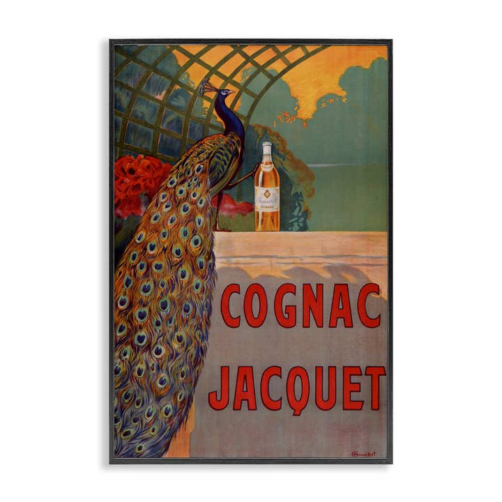 Vintage Cognac & Peacock - Framed Wall Art for wholesale by Stupell Industries