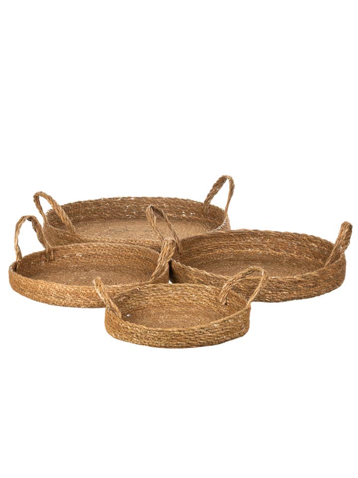 Bulrush Set Of Four Trays for wholesale by Shoeless Joe Ltd