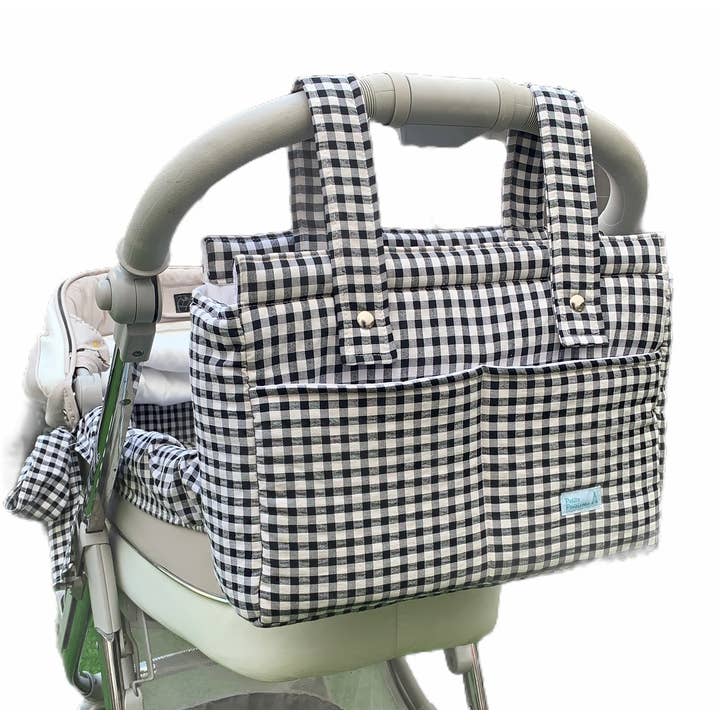 Petite Parisienne - Wholesale Diaper Bag - Baby - Black gingham bag