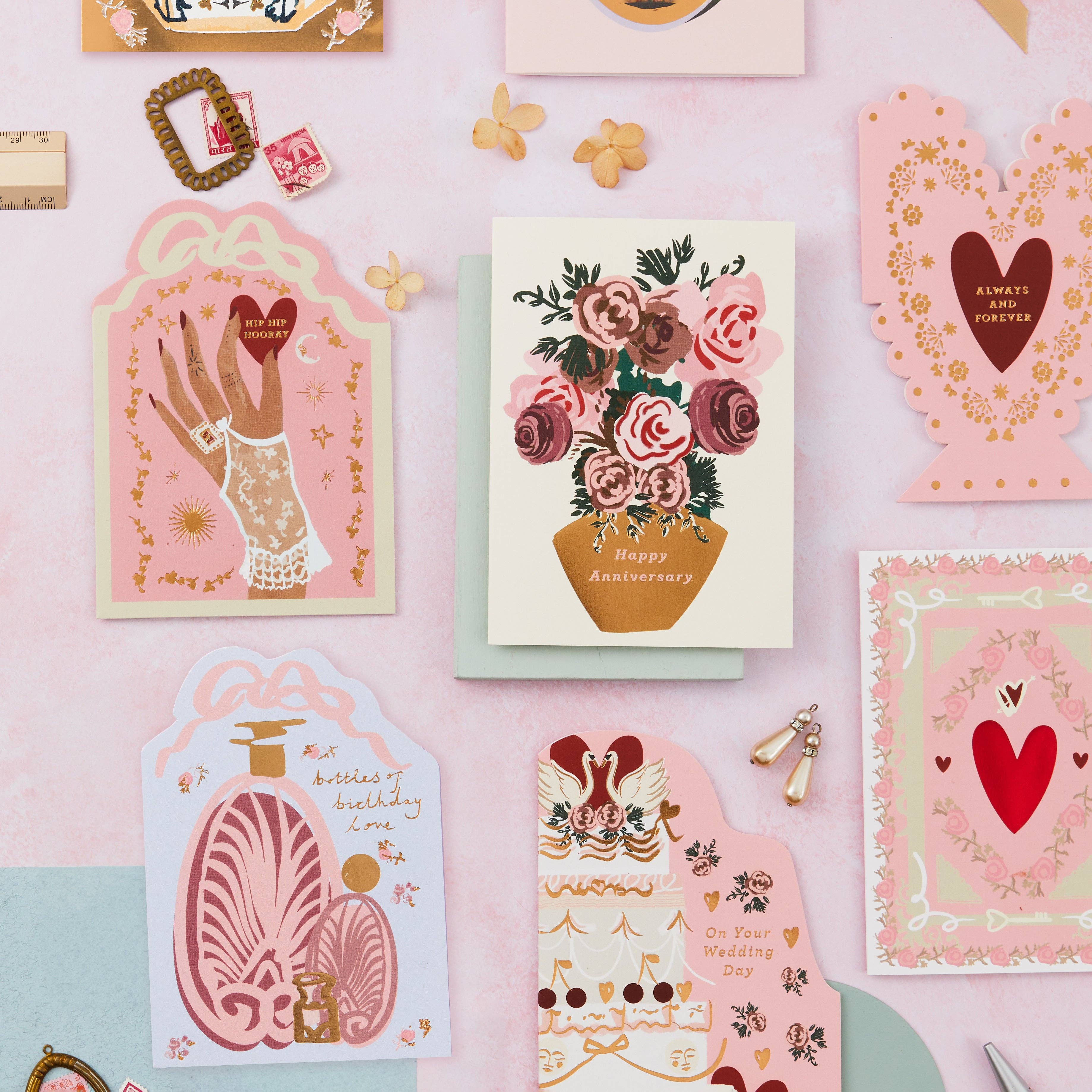 Cath Tate Cards - Wholesale Anniversary Card - ANNIVERSARY ROSES3