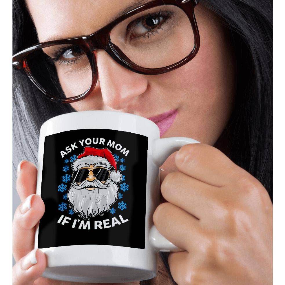 3dRose - Vendita all'ingrosso Tazza - 3dRose, Chiedi a tua mamma se sono Babbo Natale vero Buon Natale, Tazza9