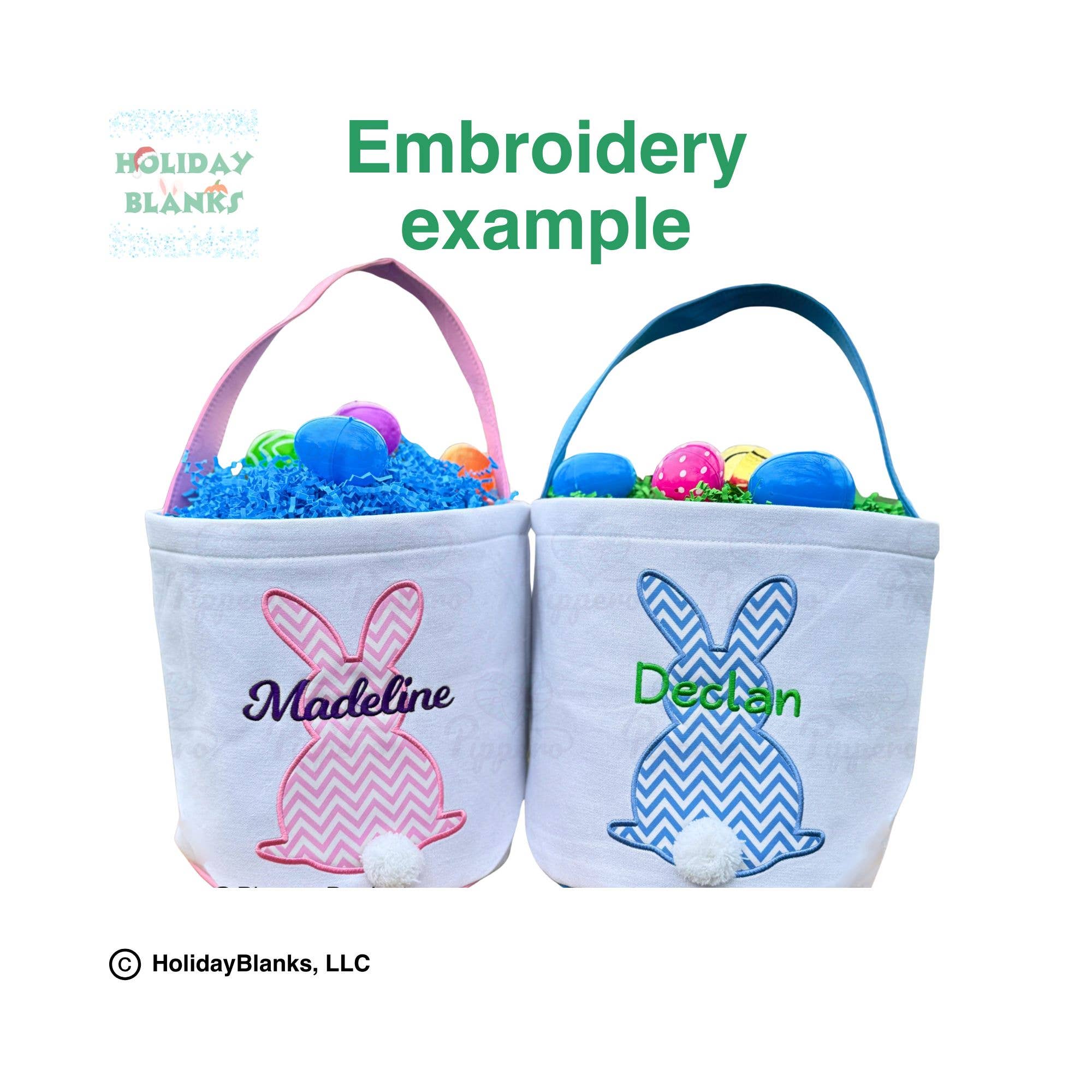 Holiday Blanks - Vente Panier – enfant et bébé - Vans de panier de Pâques Chevron Bunny7