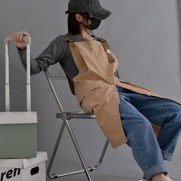 Adjustable zipper Aprons with pockets Work clothes_CWMM3307 for wholesale by ACCITY