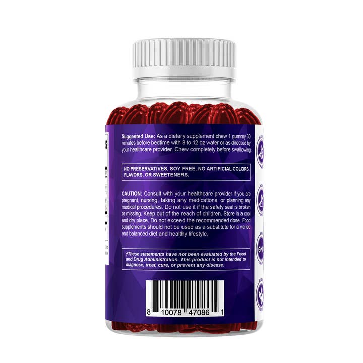 Vitamatic - Vente Supplément oral/vitamine - Vitamatic Mélatonine 10 mg | 60 Gummies véganes9