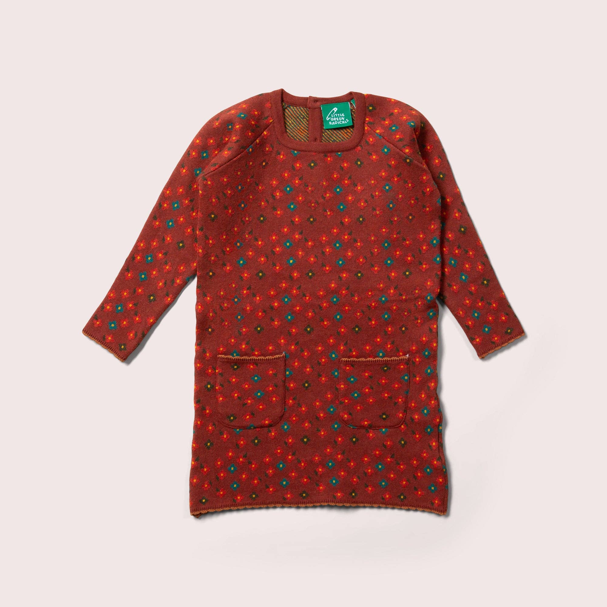 Hazelnut Flowers Knitted Tunic Dress for wholesale on Faire