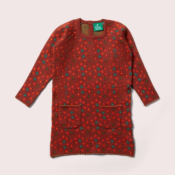 Hazelnut Flowers Knitted Tunic Dress for wholesale on Faire0