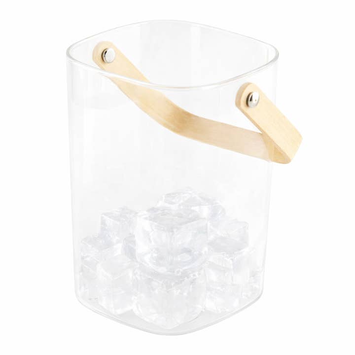 Balde de gelo com cabo de madeira 11,5x11x15,5cm por atacado de AULICA