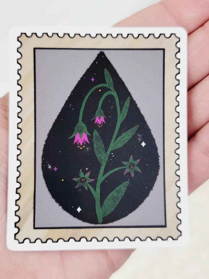 Uitgestanste sticker van Belladonna Stamp voor wholesale door LC Designs