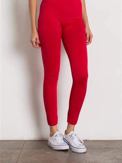 Legging polaire rouge - Lot de 10 pour la vente par Apparel Candy