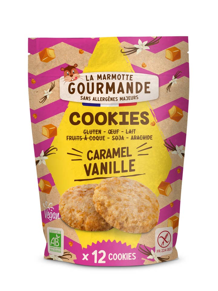 Biscoitos de baunilha com caramelo 150 g por atacado de La Marmotte Gourmande