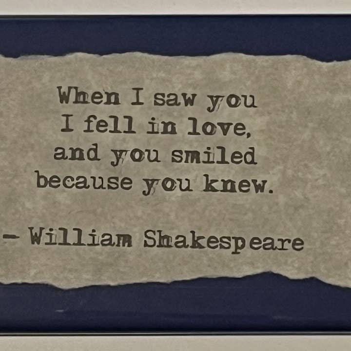 Citação de Shakespeare Frigorífico Magnet “Quando eu te vi caí...” por atacado de StuckOnU Art