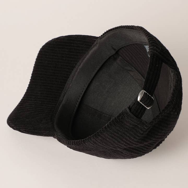 Fashion City - Wholesale Baseball Cap - Women's - MERRY Embroidery Patch Corduroy Cap