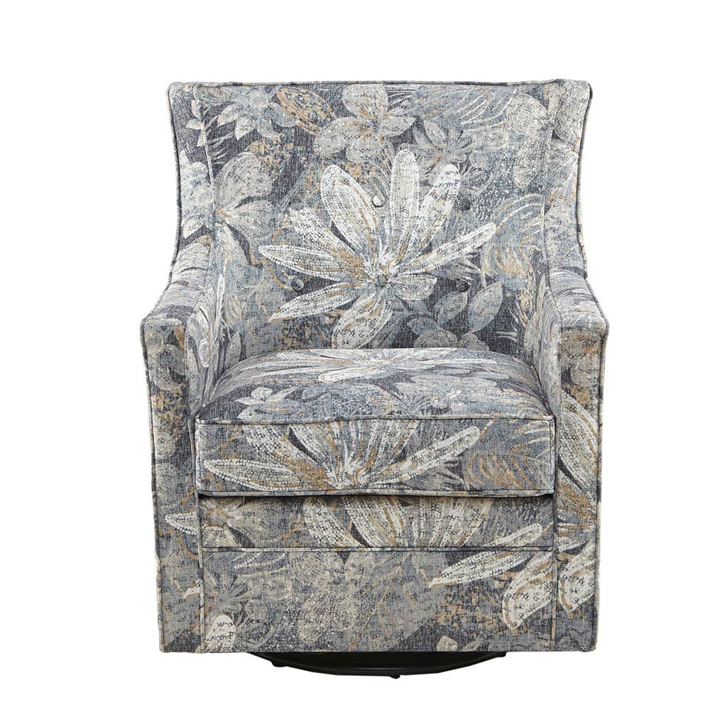 Olliix - Wholesale Chair - Floral Upholstered Swivel Glider Accent Chair *3