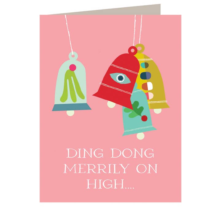 TPK04 Mini Christmas Bells Card for wholesale by Kali Stileman Publishing