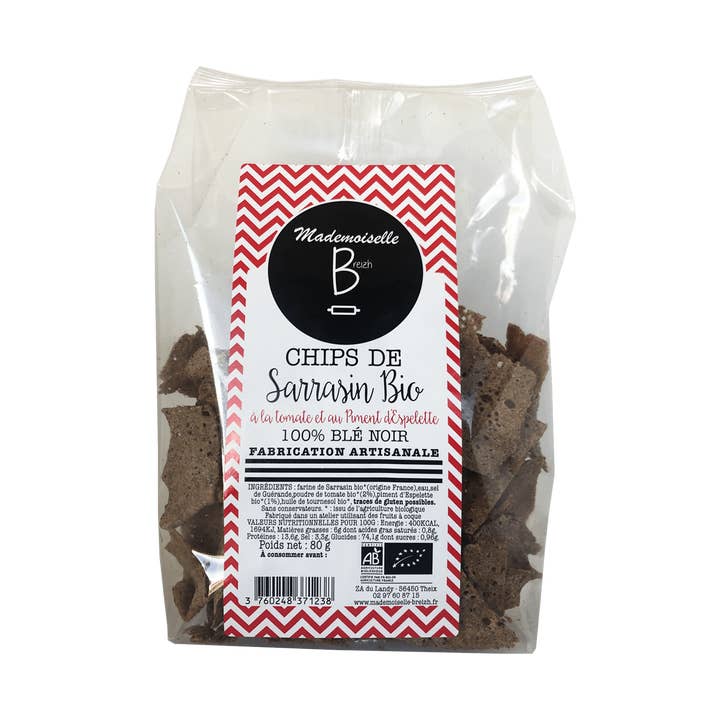 Boekweitchips, tomaat, Espelette peper voor wholesale door Mademoiselle Breizh