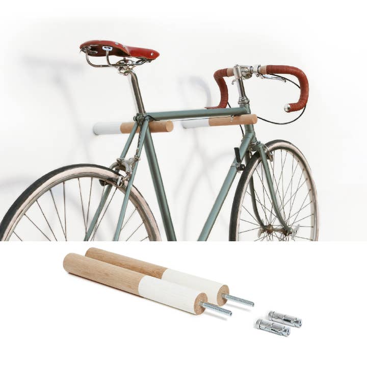 Roar Studio – Gancho de parede por atacado – Ganchos Bicicleta - Natural/Branco