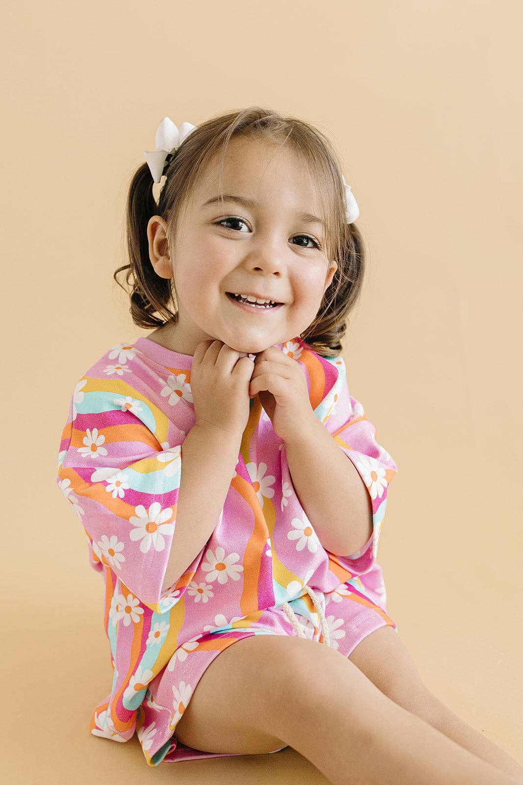 Lucky Panda Kids - Vente Ensemble haut et short – enfant - Ensemble short Groovy Daisy pour filles9