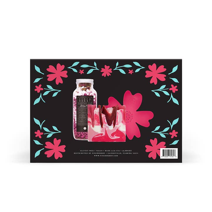 FinchBerry - Wholesale Bath & Body Set - Rosey Posey Valentine's Day 3 Pc Bath & Body Gift Set10