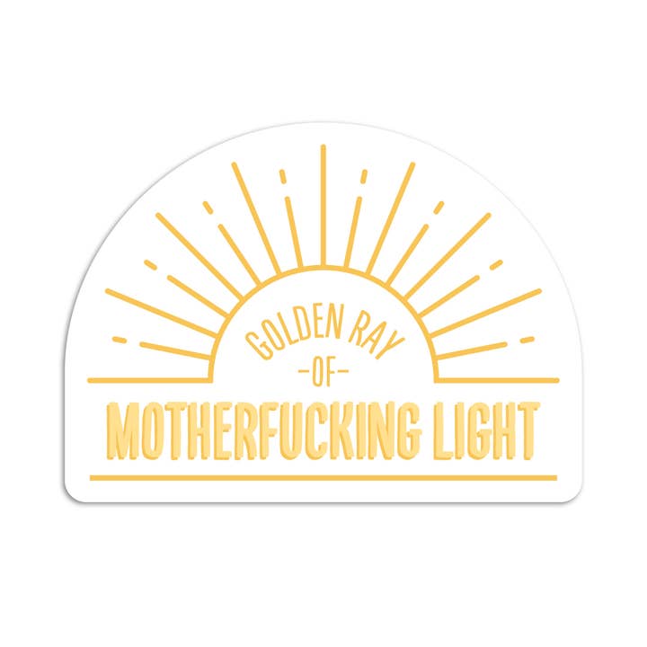 Golden ray of MF light vinyl sticker for wholesale by I'll Know It When I See It