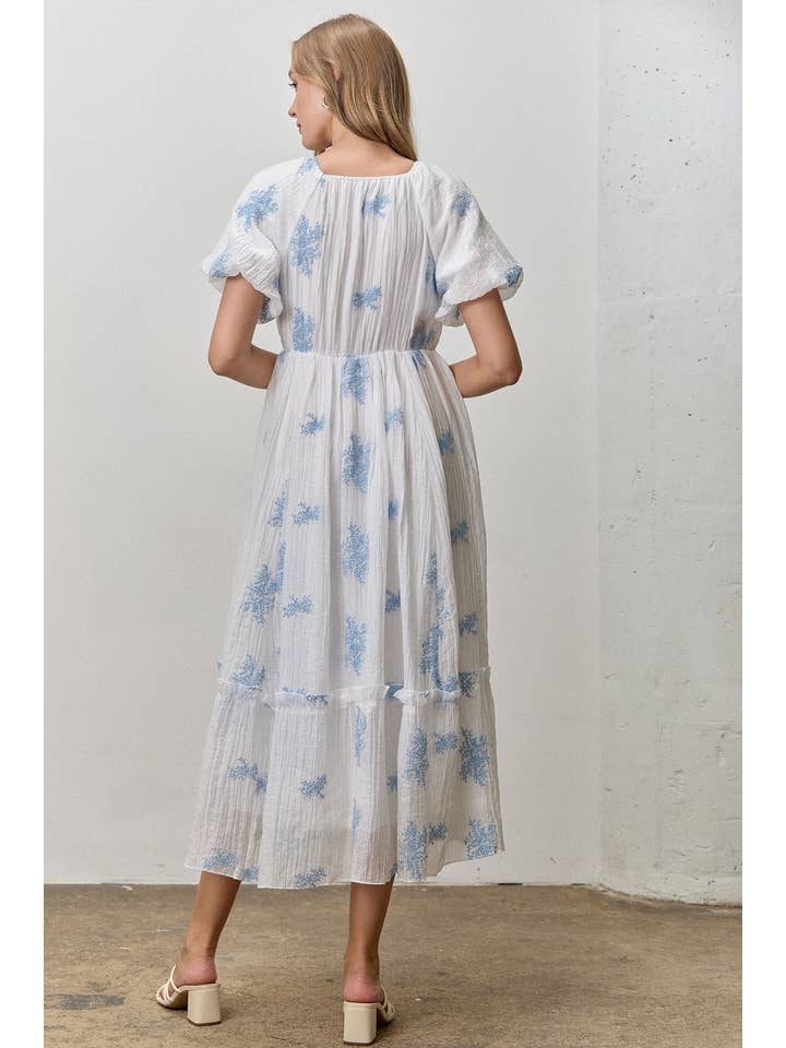 Polagram by Wellmade USA - Wholesale Dress - Women's - EMBROIDERED SLEEVE MAXI DRESS10