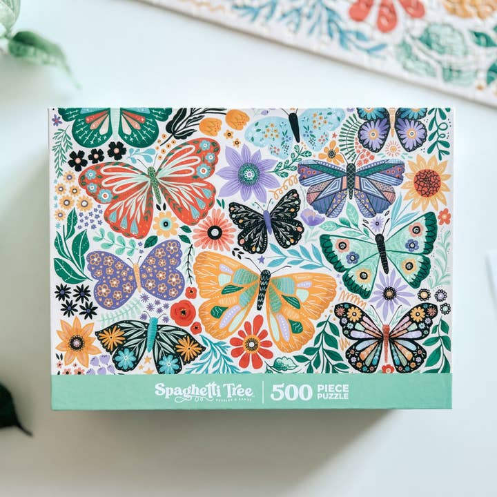 Puzzle de 500 pièces Bouquet de Papillons pour la vente par Spaghetti Tree Puzzles and Games