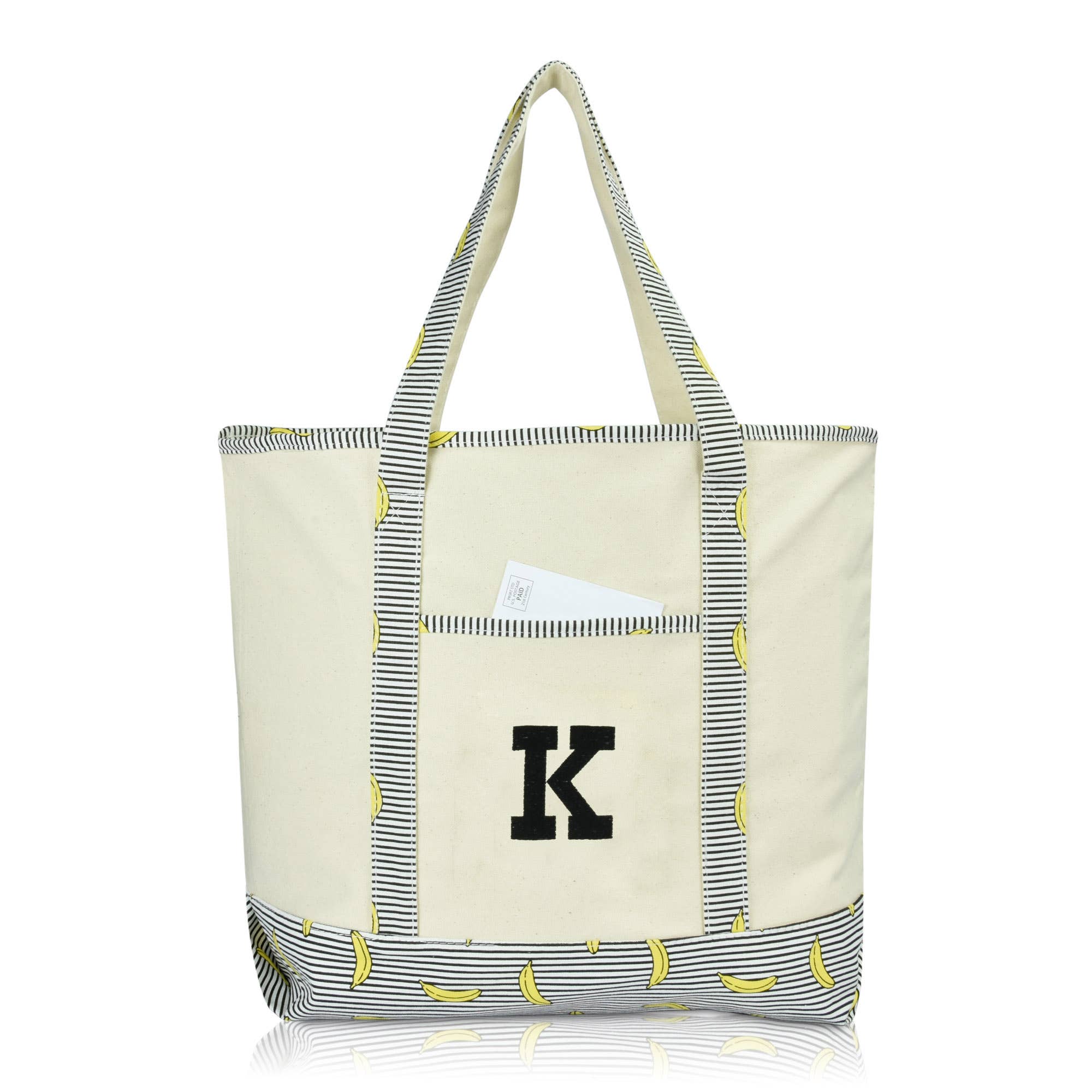 Dalix – wholesale Bärkasse - Dam – DALIX Initial Shoppingväska Personlig Blixtlås Top Letter - K66