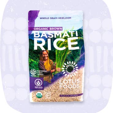 Lotus Foods - Wholesale Rice - Organic Brown Basmati Rice - MCPD®, ROC® - 25# bulk