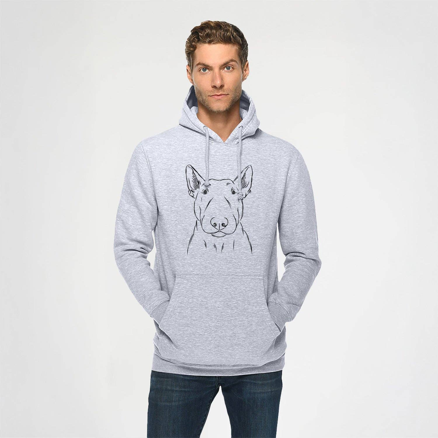 Inkopious - Wholesale Hoodie - Unisex - Jett the Bull Terrier- Heavyweight Fleece Hoodie4