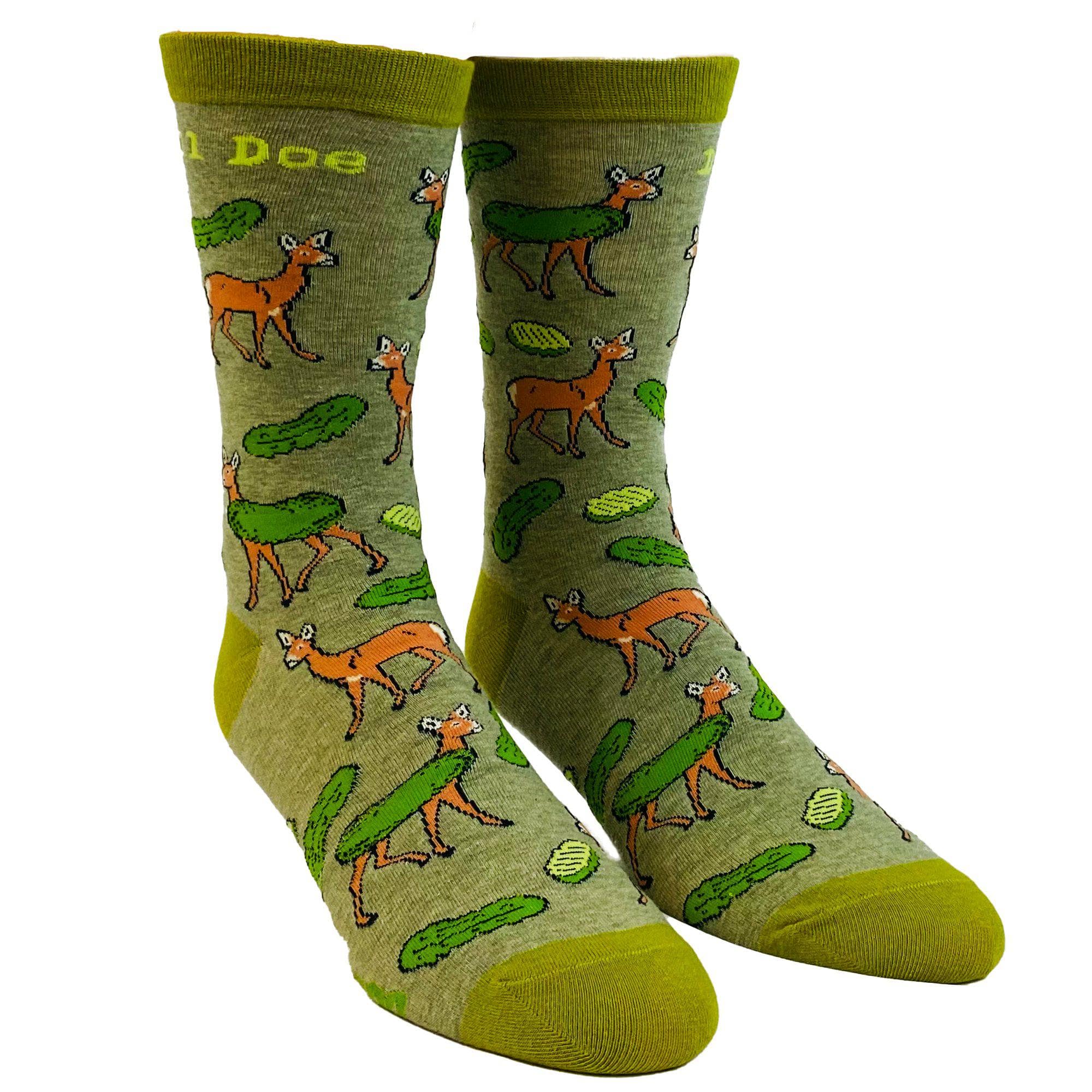 Vert Chaussettes drôles Dill Doe Sock pour hommes, chaussettes Crazy Novelty pour hommes en vente sur Faire1