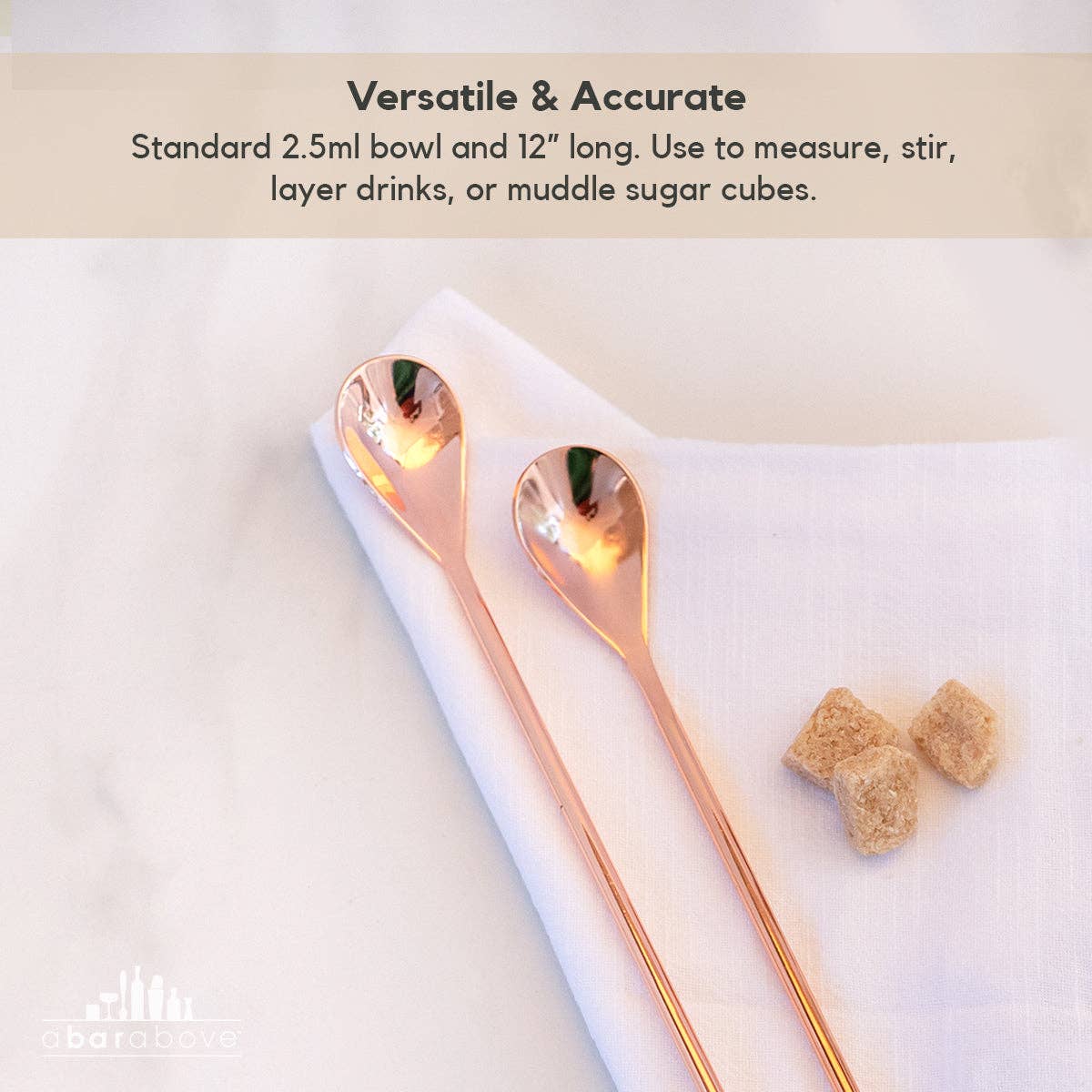 A Bar Above - Wholesale Bar Tool - Bar Spoons (Spiral Handle, Set of 2) Black, Standard Length3