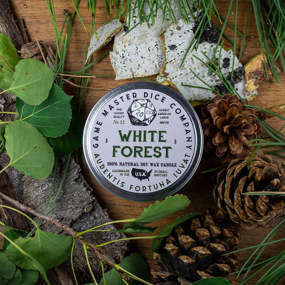 Game Master Dice - Vente Bougies de voyage - Bougie de jeu White Forest11
