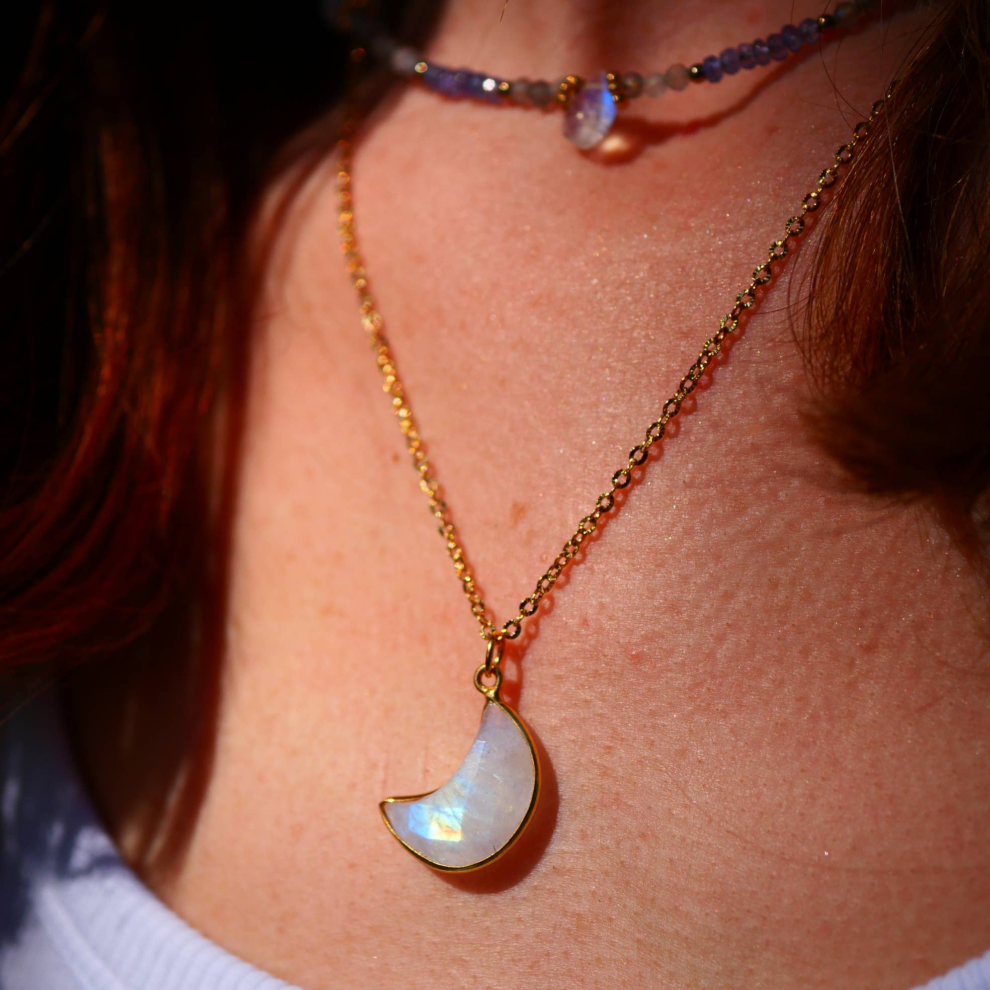 GINANDGER - Wholesale Pendant/Charm Necklace - NECKLACE MOON TANDAVA RAINBOW MOONSTONE3